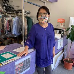 Welcome back to Q Cleaner & Tailor Acton! (wearing a Q sewn face mask)