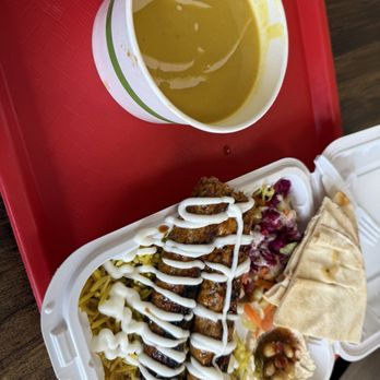 7 Flag Restaurant & Cafe - Chicken kofta with lentil soup. - Middle Eastern Near Me - Los Angeles, California