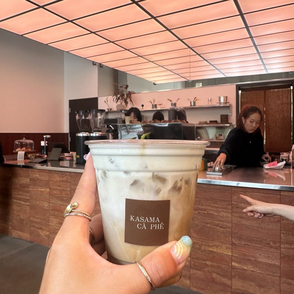 Pandan muoi latte Pandan muoi latte