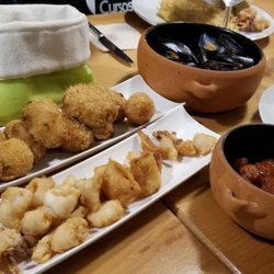 Gema Penalva - Calamari, croquettes,chorizos and Spanish potato omelette