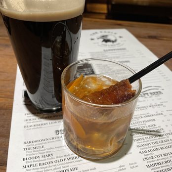The Eagle Louisville - Maple Bacon Old fashioned and Guinness - Southern Near Me - Louisville, Kentucky