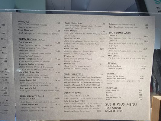 Menu photo 7 Sushi Plus Helendale, CA Menu photo 7 Sushi Plus Helendale, CA