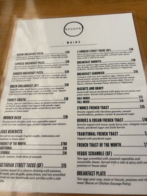 Menu photo 1 Brunch Paso Robles, CA