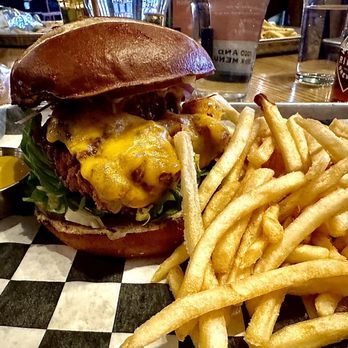 Wolf's Ridge Brewing - Kentucky Fried Chicken Sandwich. Very good. Fries are included. - Breweries Near Me - Columbus, Ohio Wolf's Ridge Brewing - Kentucky Fried Chicken Sandwich. Very good. Fries are included. - Breweries Near Me - Columbus, Ohio