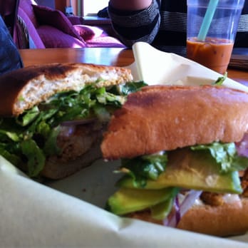 Java On Ocean Coffee House - Roasted herb chicken sandwich (avocado, red onions, tomato, and lettuce) - Coffee & Tea Near Me - San Francisco, California