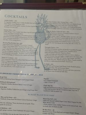 Menu photo 2 The Floridian Saint Augustine, FL