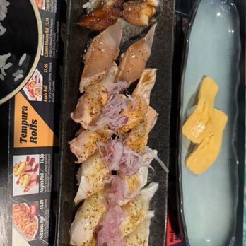 Sushi Okoku - Sushi-tamago, Freshwater Eel Sushi, Albacore Sushi, Seared Salmon Sushi, Seared Escolar Sushi - Sushi Bars Near Me - Riverside, California
