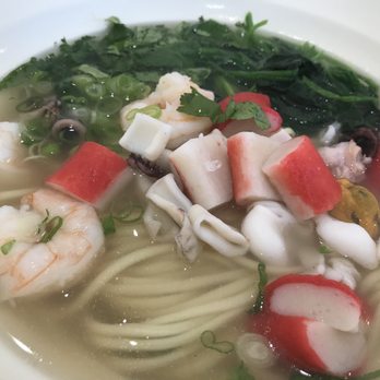 Noodle St - Seafood soup with thin noodles - Noodles Near Me - Fullerton, California Noodle St - Seafood soup with thin noodles - Noodles Near Me - Fullerton, California