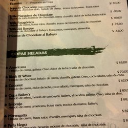 El Buho - La carta de postres, uno más bueno que el otro y muy ricos
