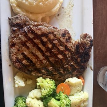 The Nugget - Rib-eye, mashed potatoes, and seasoned veggies - Steakhouses Near Me - Carpinteria, California