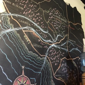 Lost Blues - a chalk drawing of a map on a wall - Wine Tasting Room Near Me - Paso Robles, California Lost Blues - a chalk drawing of a map on a wall - Wine Tasting Room Near Me - Paso Robles, California