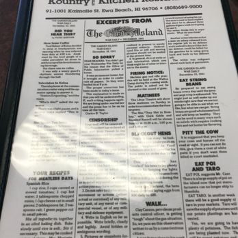 Kountry Style Kitchen Restaurant - Breakfast & Brunch Near Me - Ewa Beach, Hawaii Kountry Style Kitchen Restaurant - Breakfast & Brunch Near Me - Ewa Beach, Hawaii