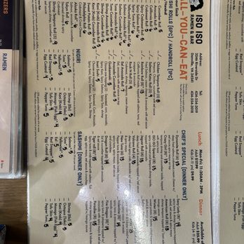 Iso Iso Ramen & Boba - AYCE Menu 12/24 - Ramen Near Me - Danville, Virginia Iso Iso Ramen & Boba - AYCE Menu 12/24 - Ramen Near Me - Danville, Virginia