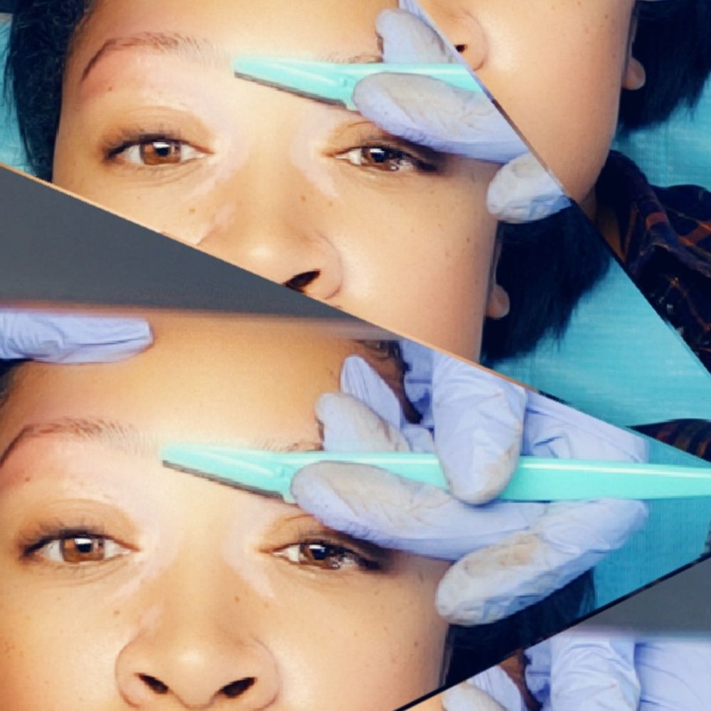Fancy Faces NYC - Cleaning up brows - Permanent Makeup Near Me - Brooklyn, New York