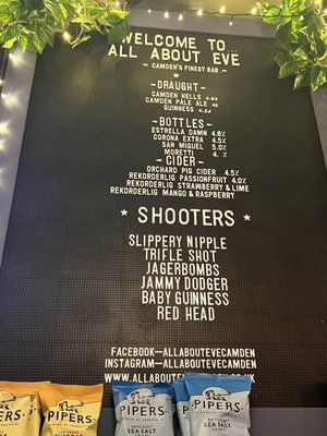 Menu photo 4 All About Eve London, XGL Menu photo 4 All About Eve London, XGL
