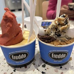 Freddo - Raspberry, passion fruit, Sambuca, cookies and cream, dulce de leche, and mocha ice cream