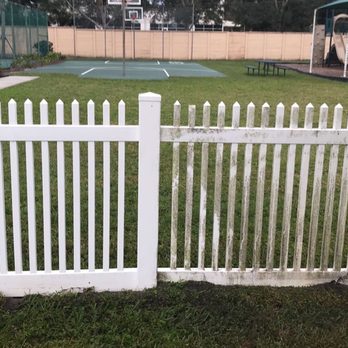 Dave's Premium Pressure Washing - Before and after work on a picket fence - Pressure Washers Near Me - Apopka, Florida Dave's Premium Pressure Washing - Before and after work on a picket fence - Pressure Washers Near Me - Apopka, Florida