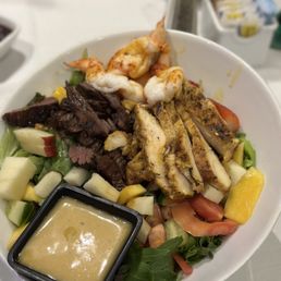 ENSALADA EXOTICA was and is always great and again...in a bowl vs. plate allows for less while looking like more. ENSALADA EXOTICA was and is always great and again...in a bowl vs. plate allows for less while looking like more.