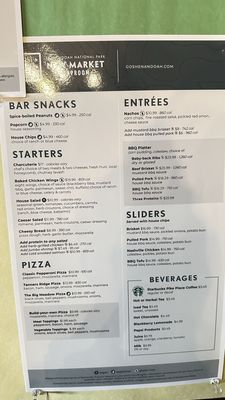 Menu photo 1 Spottswood Dining Room Stanley, VA