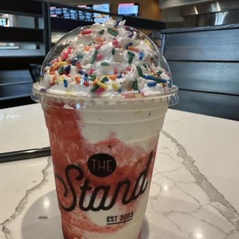 The Stand - American Classics Redefined - Strawberry Birthday Cake Shake - New American Near Me - North Hollywood, California The Stand - American Classics Redefined - Strawberry Birthday Cake Shake - New American Near Me - North Hollywood, California