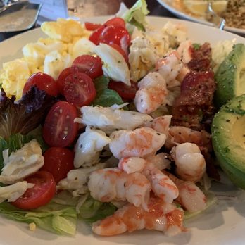 Pappadeaux Seafood Kitchen - Cobb Salad with Avocados, egg, tomatoes, shrimp and lobster clumps - Cajun/Creole Near Me - Marietta, Georgia Pappadeaux Seafood Kitchen - Cobb Salad with Avocados, egg, tomatoes, shrimp and lobster clumps - Cajun/Creole Near Me - Marietta, Georgia