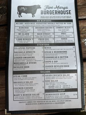 Menu photo 3 Five Marys Burgerhouse Fort Jones, CA