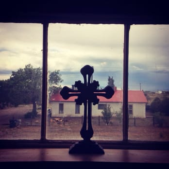 Indiana Jones Bed & Breakfast - The Cross of Coronado in the upstairs window between the "Cortez" and "Coronado" rooms! - Bed & Breakfast Near Me - Antonito, Colorado