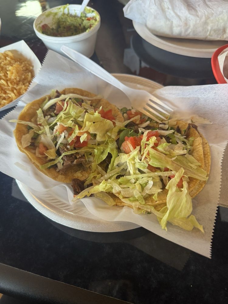 Food from Tacos El Caporal