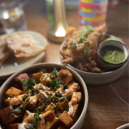 Patatas Bravas & calamari Patatas Bravas & calamari