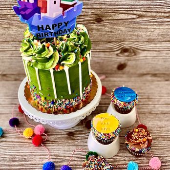 Cakes by Bopp - A birthday cake for a little one that loves the color green and sprinkles! - Desserts Near Me Cakes by Bopp - A birthday cake for a little one that loves the color green and sprinkles! - Desserts Near Me