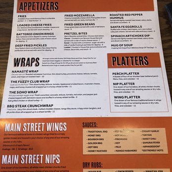 Main Street Tavern - menu for main street wings - Bars Near Me - Huron, Ohio