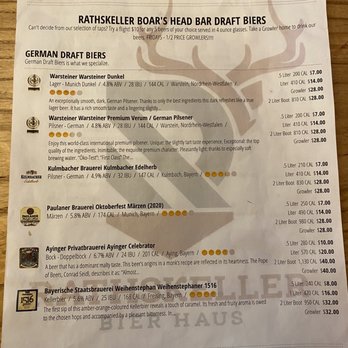 Rathskeller Bier Haus - Beer Memu - German Near Me - Omaha, Nebraska