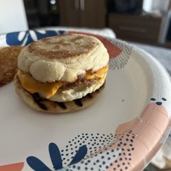 McDonald's - Sausage egg and cheese McMuffin!! The way it should look!!