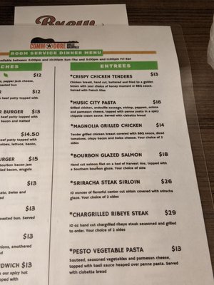 Menu photo 7 Commodore Grille Nashville, TN