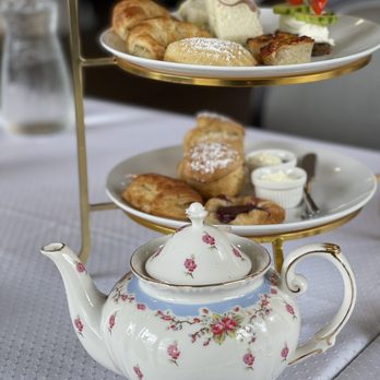 Queens TeaHouse - We each got our own teapot with about 3-4 servings of tea. - Tea Rooms Near Me - Parkland, Florida