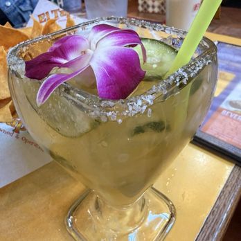 El Tapatio - Another view of the cucumber and peach margarita - Mexican Near Me - Citrus Heights, California El Tapatio - Another view of the cucumber and peach margarita - Mexican Near Me - Citrus Heights, California