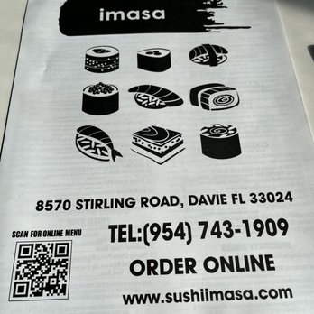 Imasa Sushi - Menu. - Sushi Bars Near Me - Davie, Florida Imasa Sushi - Menu. - Sushi Bars Near Me - Davie, Florida