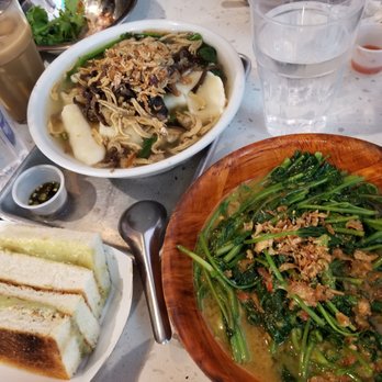 Kopitiam - Kaya Butter Toast Breakfast, Pan Mee, Sambal Sauteed Water Spinach - Malaysian Near Me - New York, New York Kopitiam - Kaya Butter Toast Breakfast, Pan Mee, Sambal Sauteed Water Spinach - Malaysian Near Me - New York, New York