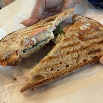 Annie's Cafe and Bar - Grilled Panini tomato, basil, and Brie - Bars Near Me - Austin, Texas