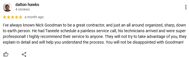 Slide of Goodman Plumbing