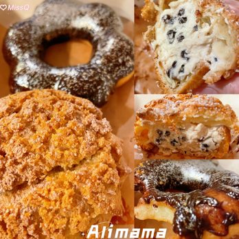 AlimamaTea - Brown Sugar Milk Boba Ceam Puff and Onyx Mochi Donut - Desserts Near Me - New York, New York AlimamaTea - Brown Sugar Milk Boba Ceam Puff and Onyx Mochi Donut - Desserts Near Me - New York, New York