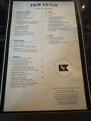 Menu photo 2 Fair Ketch Fort Lauderdale, FL Menu photo 2 Fair Ketch Fort Lauderdale, FL