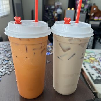 Mag's Donut & Bagel - Iced Thai Tea, and Salted Caramel Iced Coffee - Donuts Near Me - Irvine, California Mag's Donut & Bagel - Iced Thai Tea, and Salted Caramel Iced Coffee - Donuts Near Me - Irvine, California