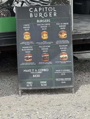 Menu photo 1 Capitol Burger Torrey, UT
