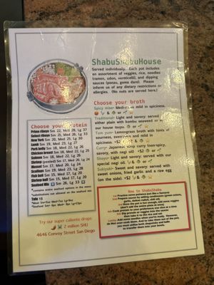 Menu photo 8 Shabu Shabu House San Diego, CA Menu photo 8 Shabu Shabu House San Diego, CA