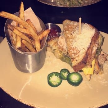 The General Public - Green chili grilled cheese. I added grilled chicken.. DEFINITELY worth the few extra bucks! - New American Near Me - San Antonio, Texas The General Public - Green chili grilled cheese. I added grilled chicken.. DEFINITELY worth the few extra bucks! - New American Near Me - San Antonio, Texas