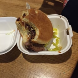 Red Square BBQ & Hot Dawgs - Beef brisket with house BBQ sauce