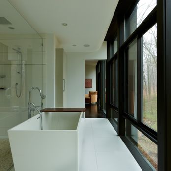 Spogue Kitchens & Bath - Spogue Kitchens & Bath modern bathroom with a sleek soaking tub and large, walk-in shower - Interior Design Near Me - Wayne, Pennsylvania Spogue Kitchens & Bath - Spogue Kitchens & Bath modern bathroom with a sleek soaking tub and large, walk-in shower - Interior Design Near Me - Wayne, Pennsylvania