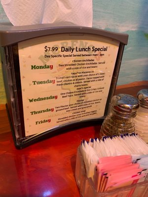Menu photo 1 Moreno's Mexican Restaurant Friendswood, TX