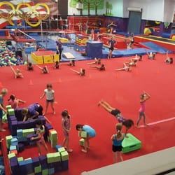 Gymcarolina Gymnastics - Some of the gymnasts, including specialty team warm up!